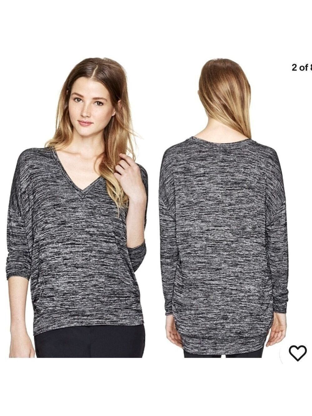 Aritzia Wilfred Free Devinette Top Slouchy Oversized Sweater V Neck Size Large